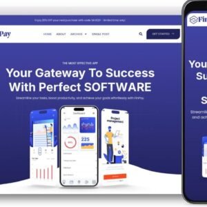 FinPay – Fintech & App Landing Elementor Kit